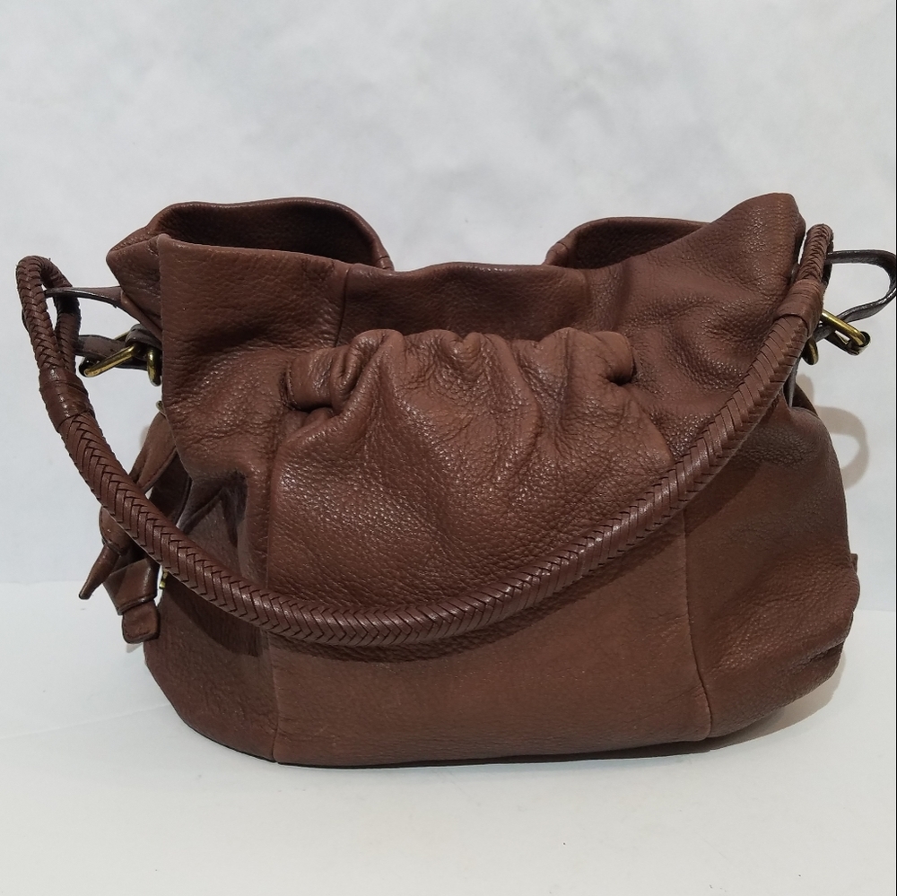 Elliott Lucca Brown Leather Hobo Bag